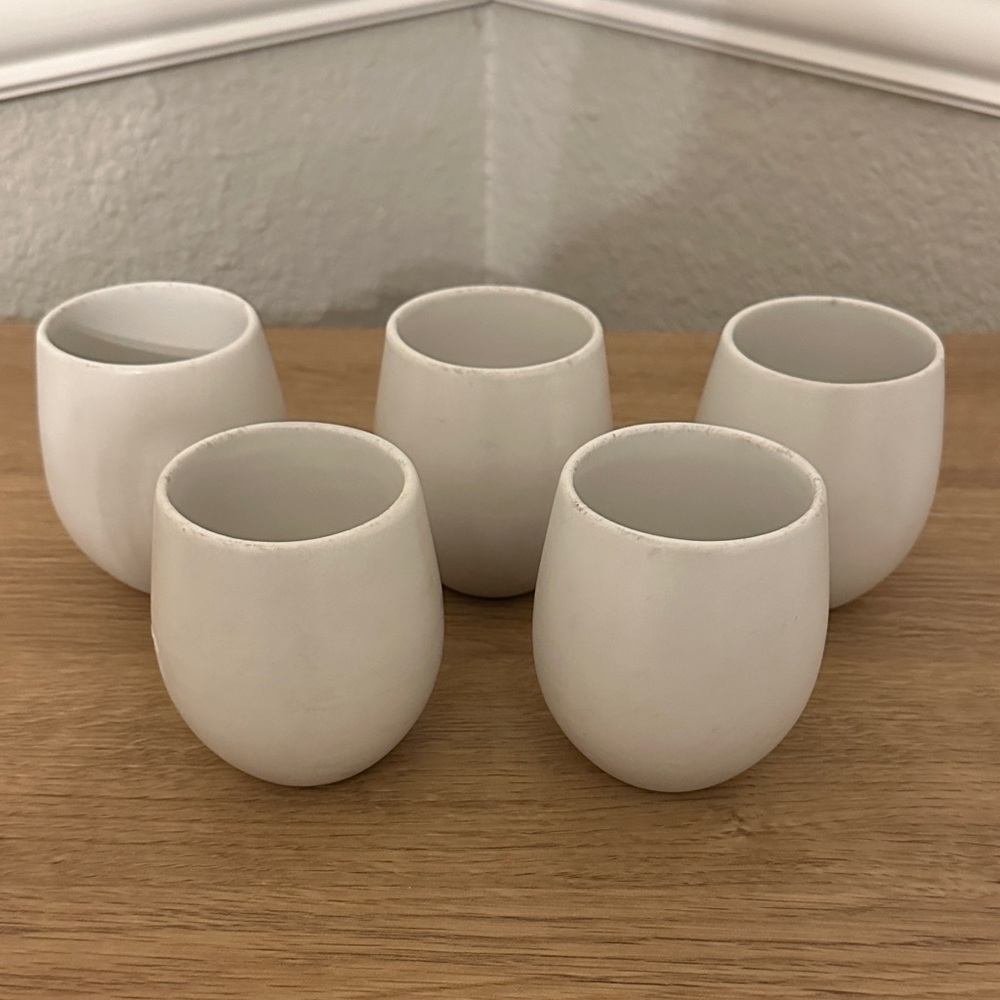 Carthage.Co White Stoneware Cups